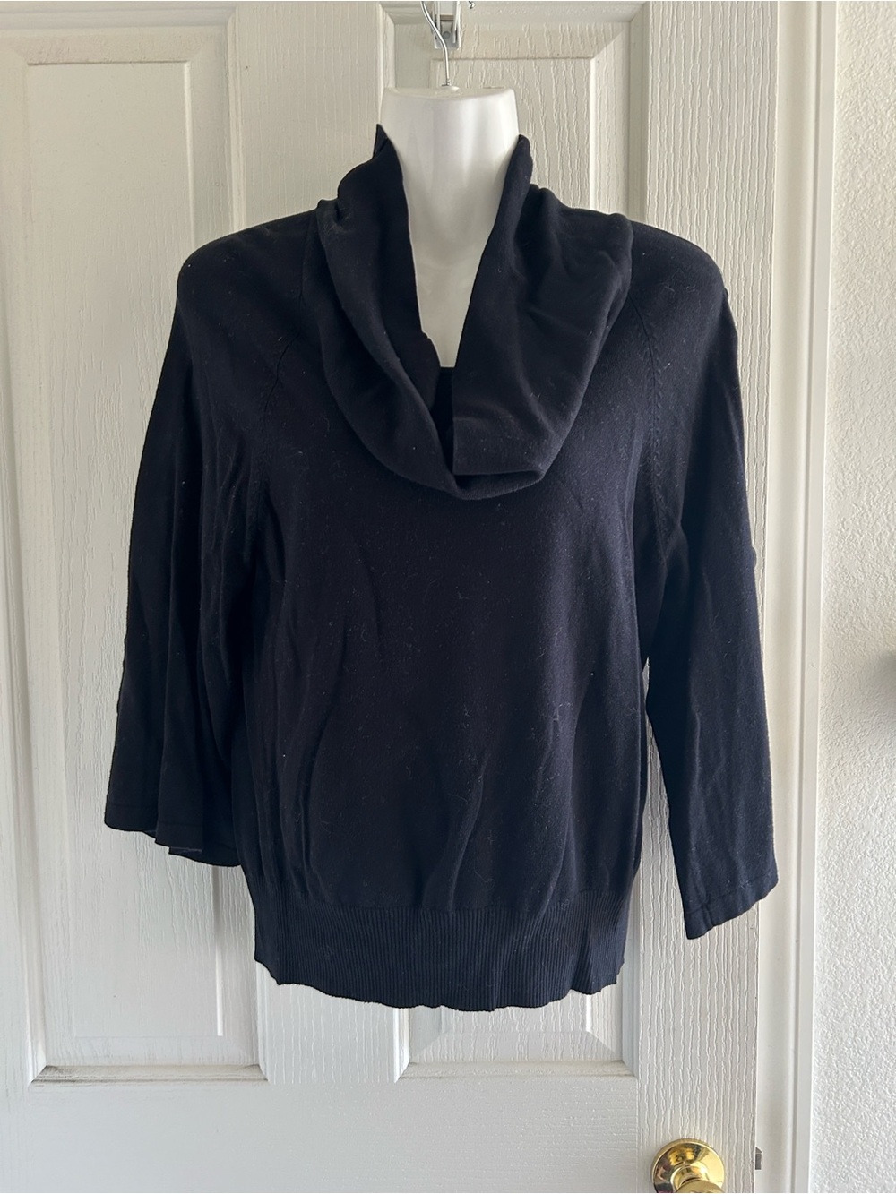 Dana Buchman Black Cowl Neck Sweater